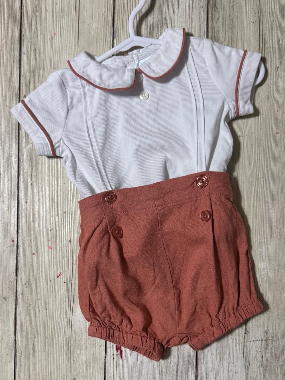 Edgehill Collection rust colored button on set 3m baby boys Fall